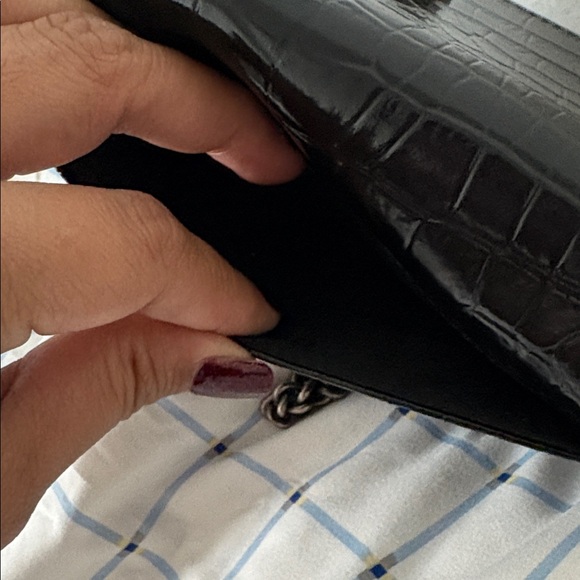 Kurt Geiger Black Croc-Embossed Bag